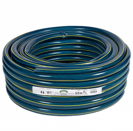 Tömlők, csepegtető szalag és tartozékok - Tömlő BLUEBOS PLUS 1" 50m 4 rétegű Class 3 ellenállás