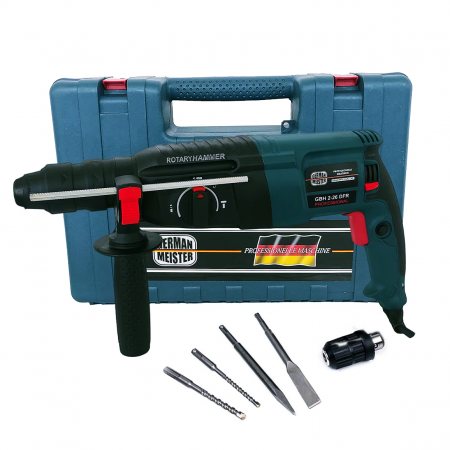 Forgó kalapácsok - Wertcraft rotációs kalapács, 1100 W, SDS Plus, 3,2 J, 0 - 1100 Rpm