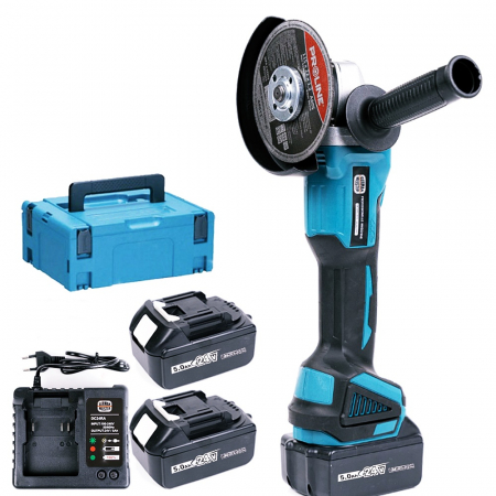 Elektromos sarokcsiszolók - Wertcraft sarokcsiszoló, 24V, 2 akkumulátor, 125 mm
