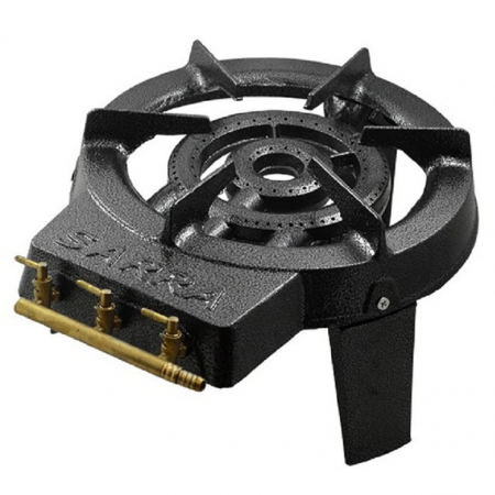 produse nemapate - Wertcraft Sarra Gázégőfej, öntöttvas, kerek, 3 láb, 2 égő, 7 kW