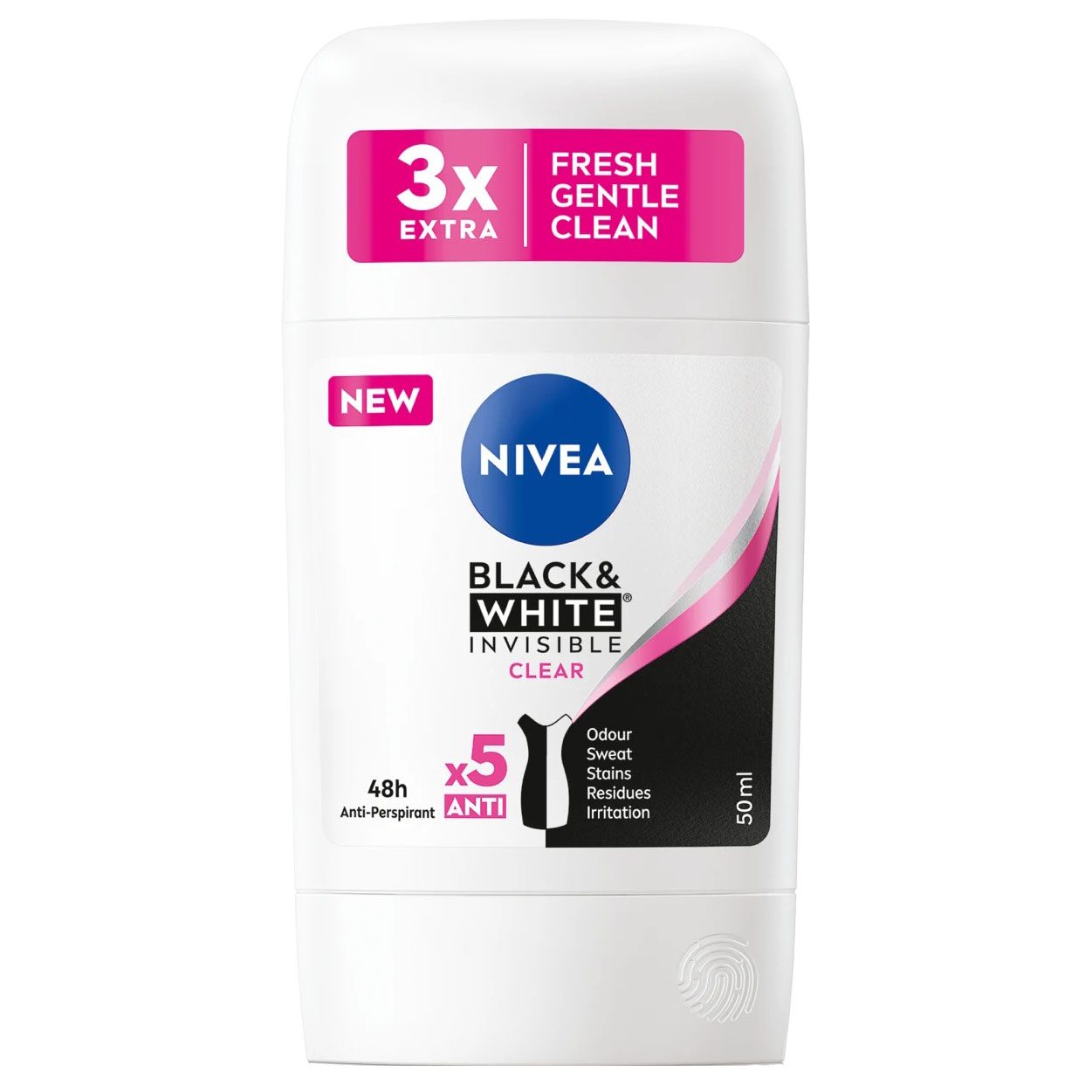 Parfumuri și deodorante - Antiperspirant Stick, Nivea, 50 ml Invisible Bw Clear