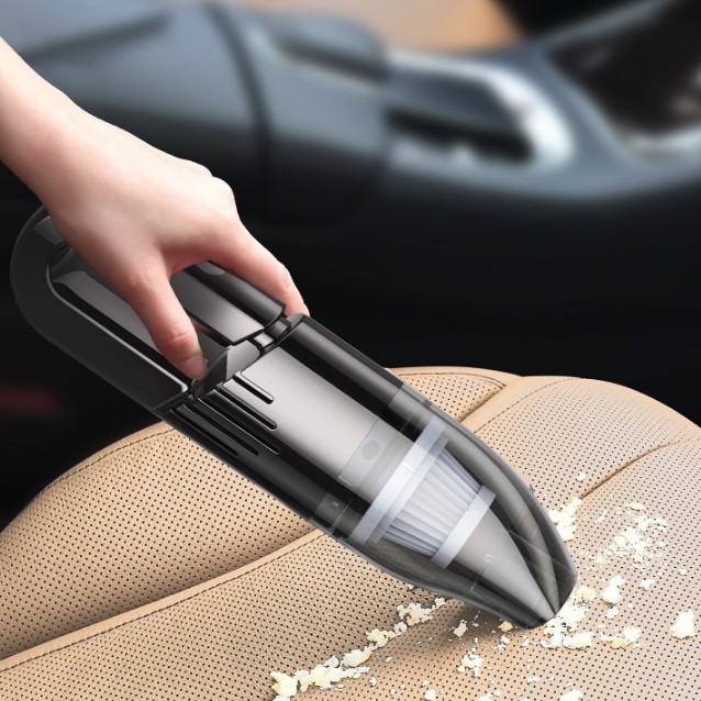 Aspirator Auto cu Incarcare Wireless, Flippy, Aspirator Vacuum pentru Masina Casa, cu dubla utilizare, Putere 120W, 30 x 7.5 x 7.5 cm, Negru [6]