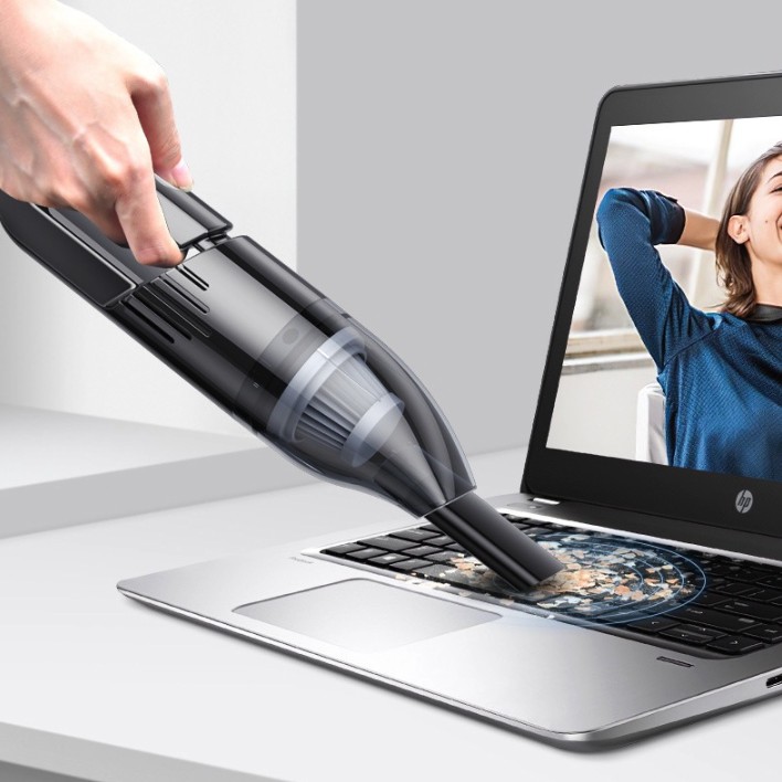 Aspirator Auto cu Incarcare Wireless, Flippy, Aspirator Vacuum pentru Masina Casa, cu dubla utilizare, Putere 120W, 30 x 7.5 x 7.5 cm, Negru [7]