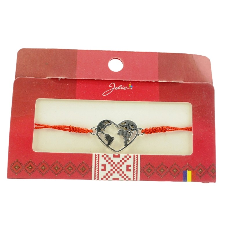 Martisor Bratara Impletita - Bratara impletita Jolie Harta in Inima