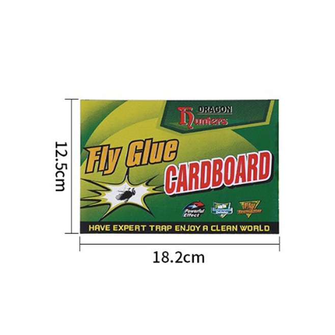 Capcana Autoadeziva pentru Insecte, Flippy, Placa Autoadeziva pentru Tantari cu Efect Puternic de Imobilizare, Capcana cu Lipici, pentru Uz Casnic, 18 x 12 xm Verde/Galben [1]