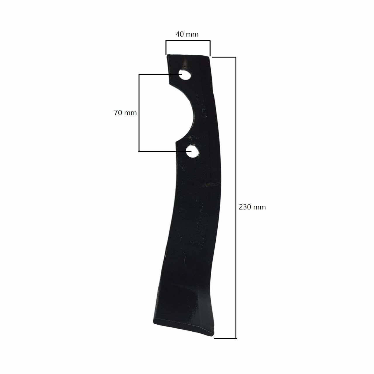 Cutit stanga pentru ax o 23 mm, 230mm x 40mm, Elefant [2]