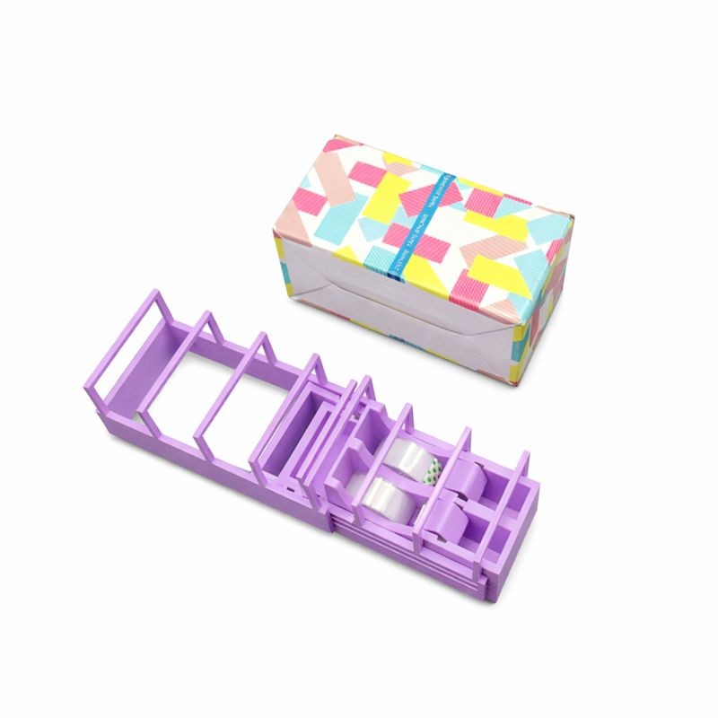 Dispenser de Banda Adeziva, Flippy, Suport pentru Banda Adeziva pentru Birou, Scoala, din Plastic, 15,5 x 7,7 x 7,4 cm, Violet [1]