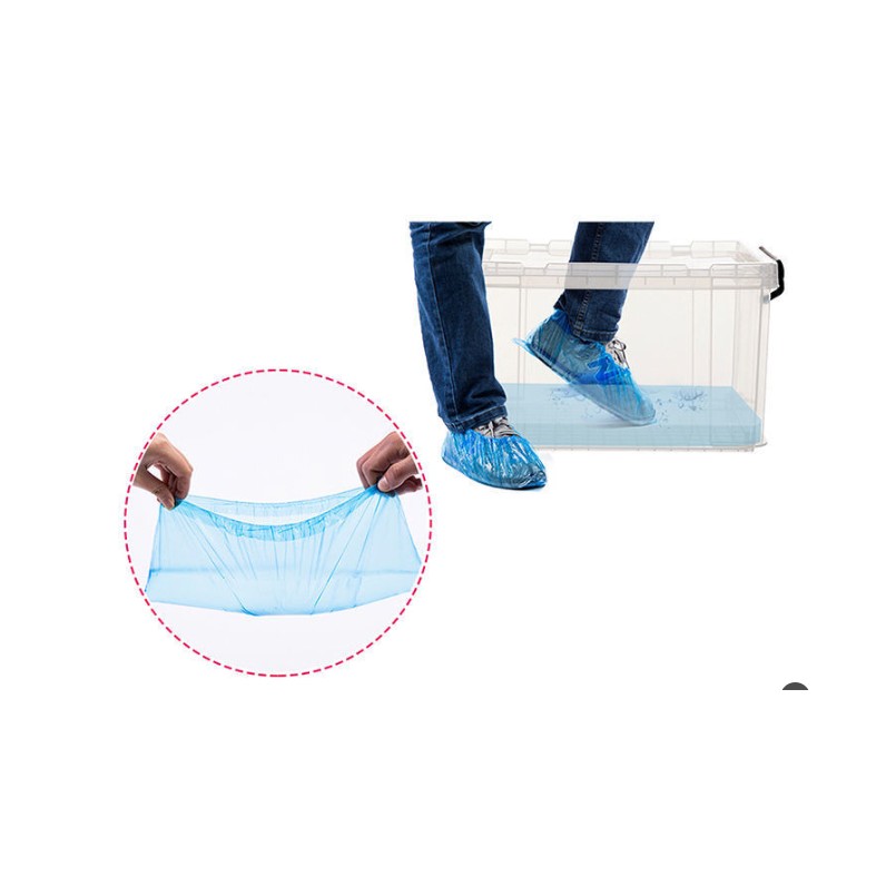 Set 100 Huse de Pantofi Impermeabile de Unica Folosinta, Flippy, Universale, Albastre, pentru Zile Ploioase [1]