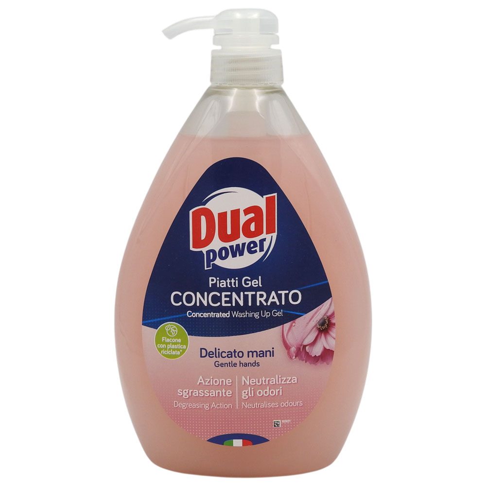 Detergenți și soluții de curățenie - Dual Detergent Vase cu Pompa 1 L Power Delicato