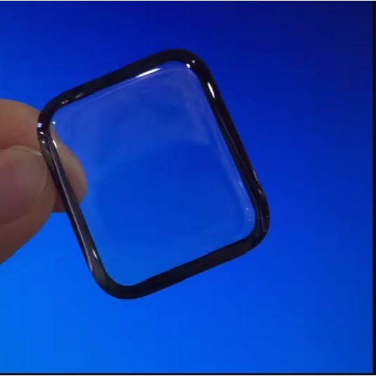 Folie Sticla pentru Apple Watch Series 2/3 38 mm adeziv pe margine Negru [7]