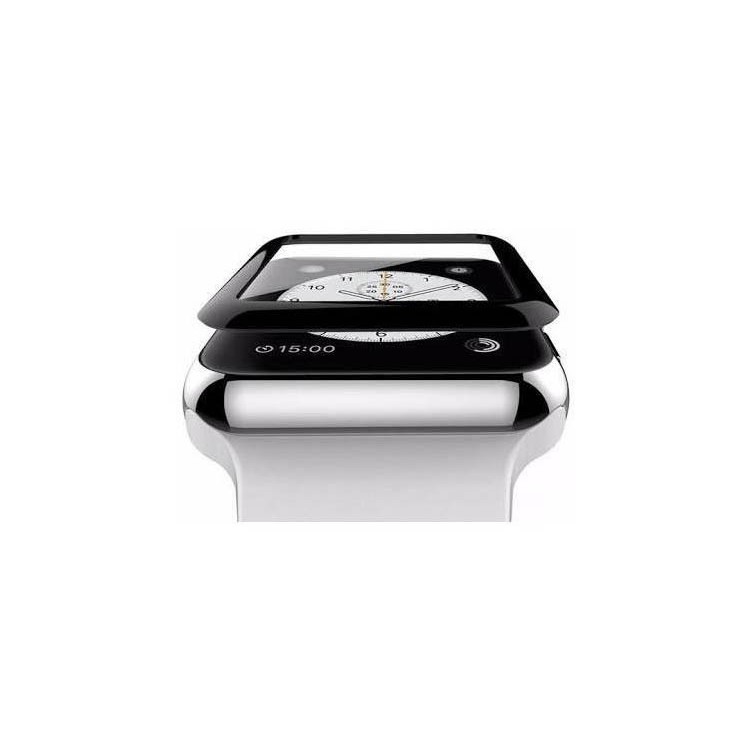 Folie Sticla pentru Apple Watch Series 2/3 38 mm adeziv pe margine Negru [5]