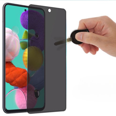 Folie sticla securizata Flippy compatibila cu Realme C11 2021, Full Glue, Privacy, Negru [3]