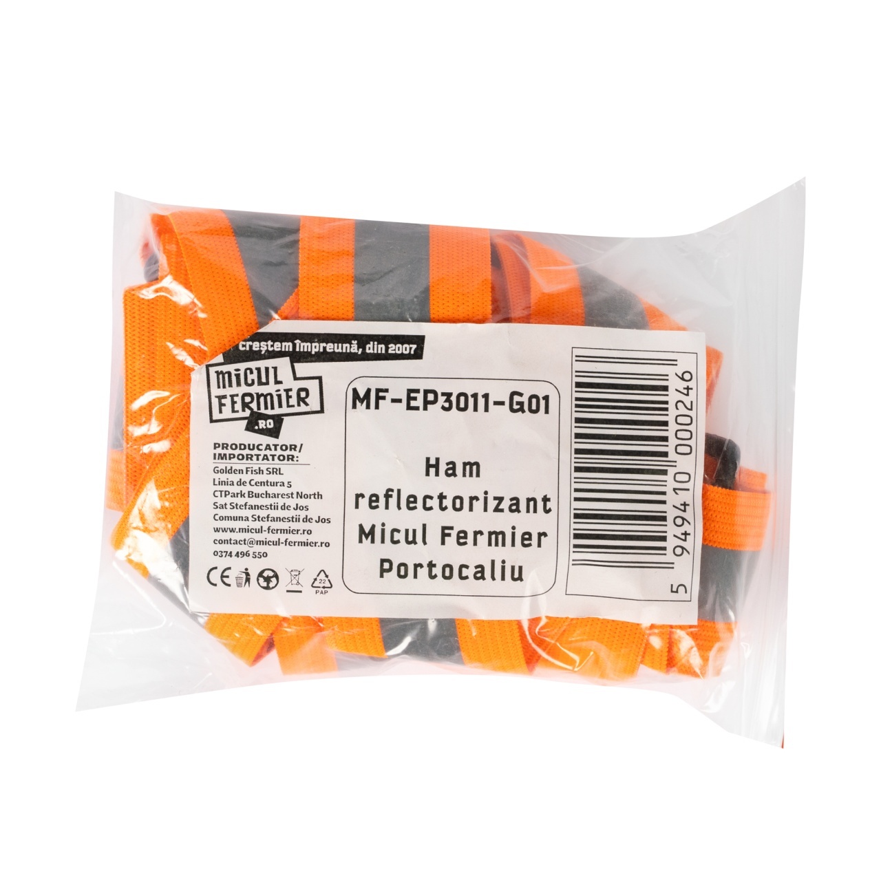 Constructii  - Ham reflectorizant Micul Fermier, Portocaliu