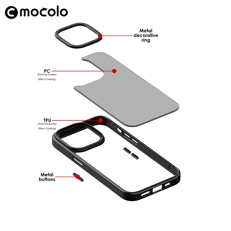 Husa de protectie pentru iPhone 14 Plus, cu suport metalic pentru camera, Bracket Series, Flippy, Protectie Antisoc, PC mat, silicon moale pe margini, Transparent [3]