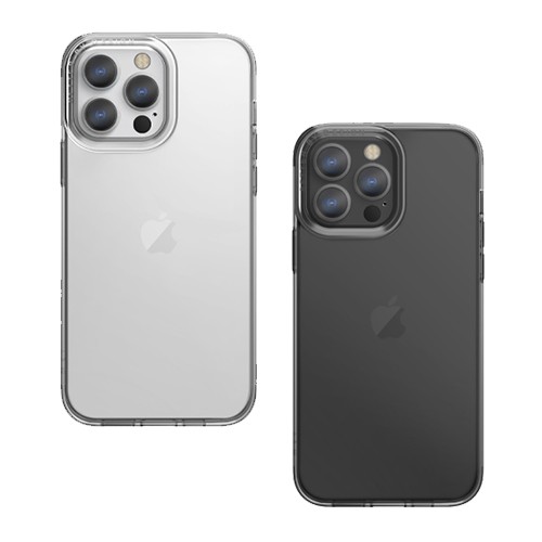 Husa de protectie pentru iPhone 14 Pro Max, cu suport metalic pentru camera, Bracket Series, Flippy, Protectie Antisoc, PC mat, silicon moale pe margini, Transparent [1]