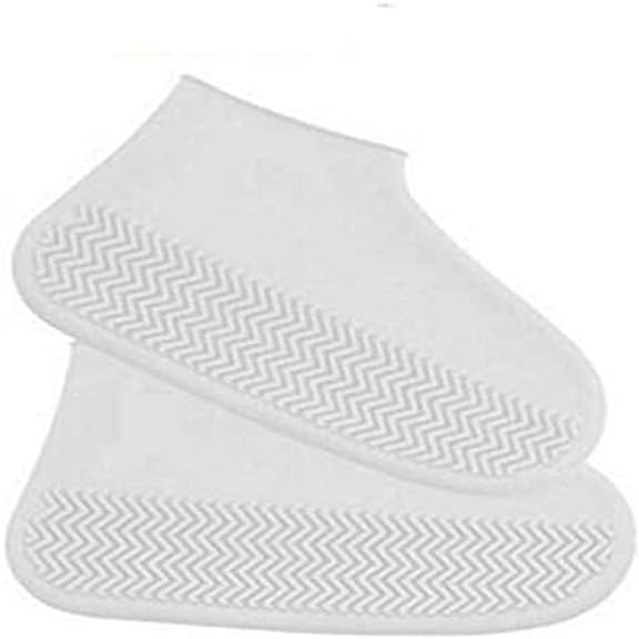 Husa Incaltaminte, Flippy, Impermeabila, Antiderapanta, din Latex, 13 x 13 x 2 cm, Marime L 41-47 cm, Alb [3]