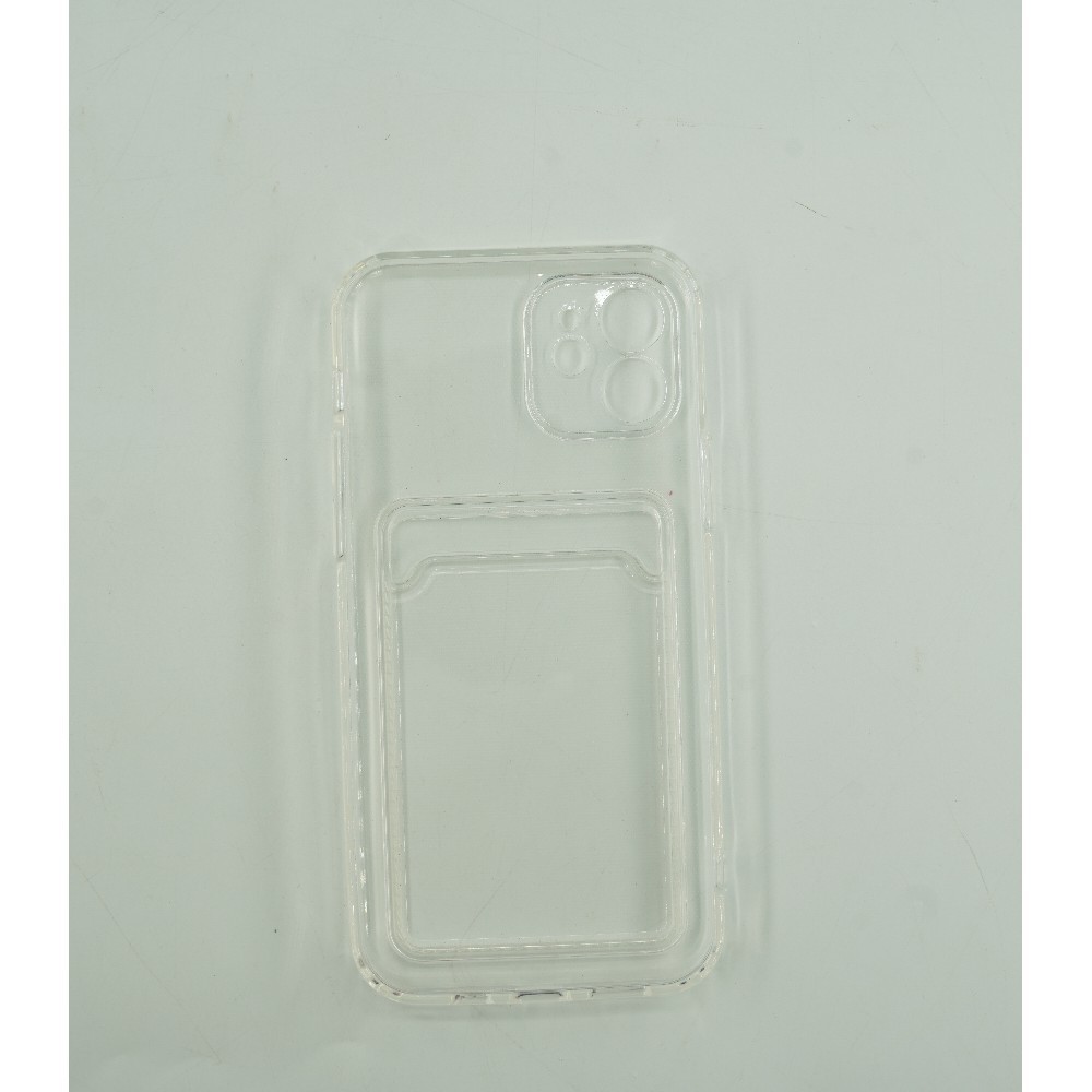 Husa protectie Flippy cu suport card compatibila cu Apple iPhone 12 Mini Transparent [2]