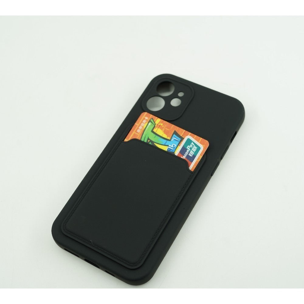 Husa protectie Flippy cu suport card compatibila cu Huawei P40 Lite E Negru [9]