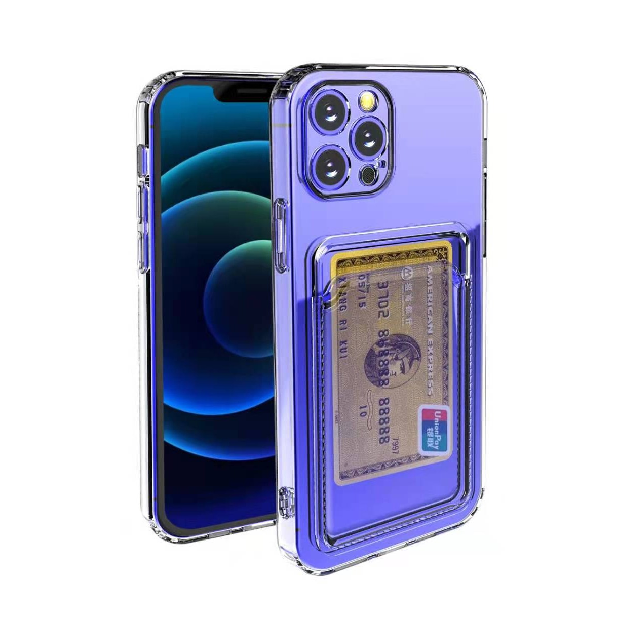 Husa protectie Flippy cu suport card compatibila cu Apple iPhone 11 Pro Max Transparent [5]