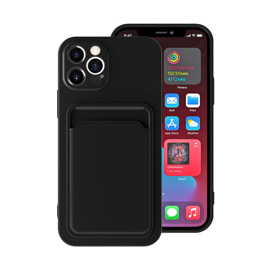 Husa protectie Flippy cu suport card compatibila cu Apple iPhone 11 Negru [6]