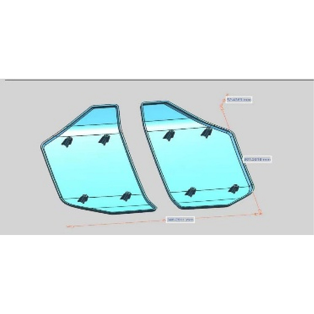 Piese scuter CC25 - Ornamente laterale set stânga + dreapta pentru scuter electric RDB CC25 - piesă originală
