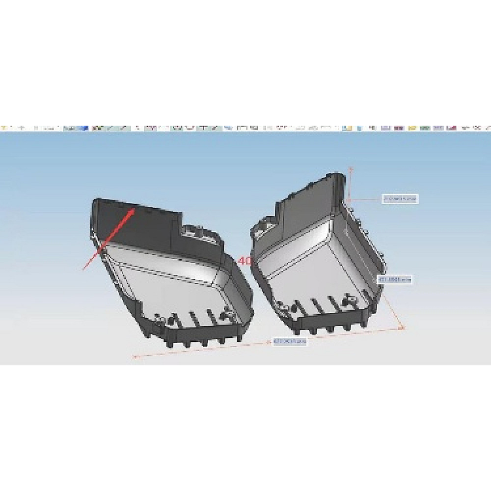 Carenaje laterale tip rezervor set stânga + dreapta pentru scuter electric RDB CC25 - piesă originală [1]