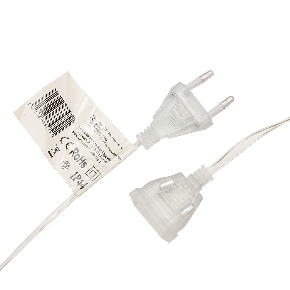 Instalatie de Craciun, Flippy®, Tip Liniara, 23 m, 320 LED-uri, Interconectabila, Alb Cald [5]