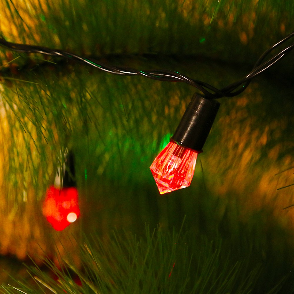 Casă și camping - Instalatie de Craciun, Flippy®, Tip Liniara, 9 m, 40 LED-uri, Model Cristal, Interconectabila, Multicolor