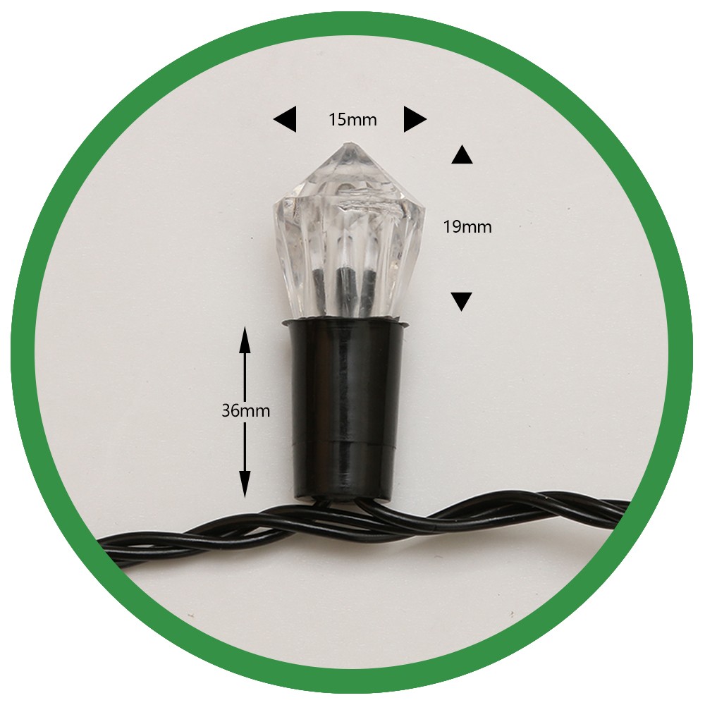 Instalatie de Craciun, Flippy®, Tip Liniara, 9 m, 40 LED-uri, Model Cristal, Interconectabila, Multicolor [6]