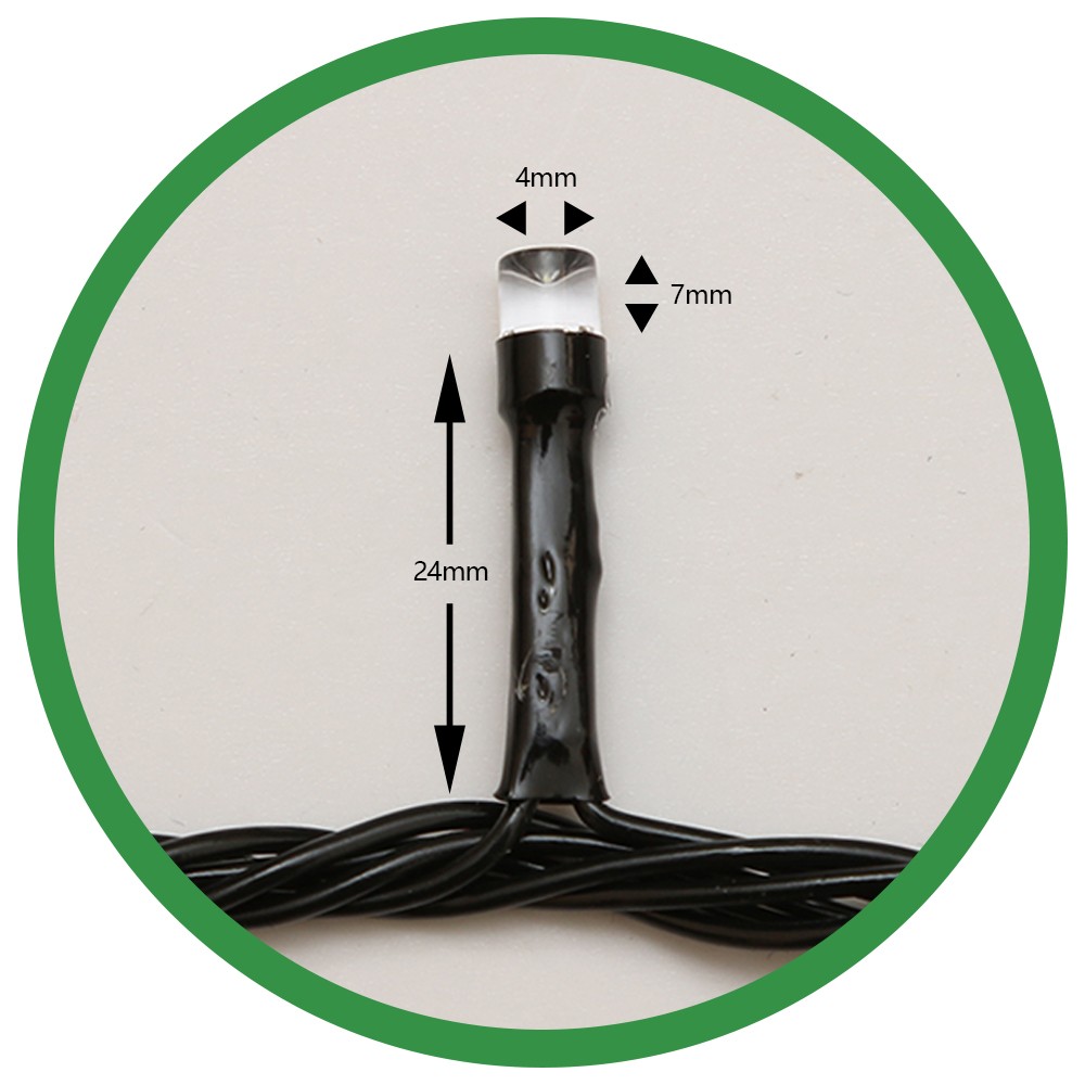 Instalatie de Craciun Flippy® Tip Liniara, Fir Negru, 17 m, 200 LED-uri, Interconectabila, Alb Rece [6]