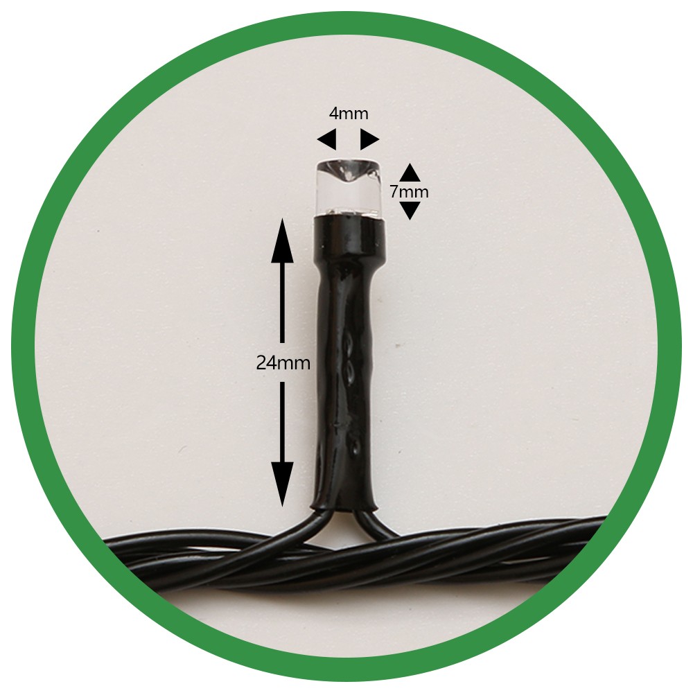 Instalatie de Craciun Flippy® Tip Liniara,Fir Negru, 17 m, 200 LED-uri ,Interconectabila, Albastru [6]