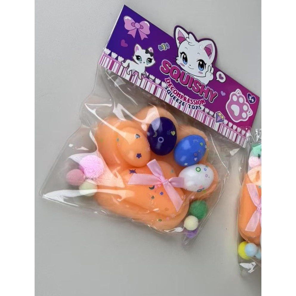 Jucarie Antistres Squishy, Flippy, cu Revenire Lenta, Squeeze Toys, Model Cat Paw, 12.5x10.5 cm, 220g, +3 Ani, din TPR, Model 8, Multicolor [1]