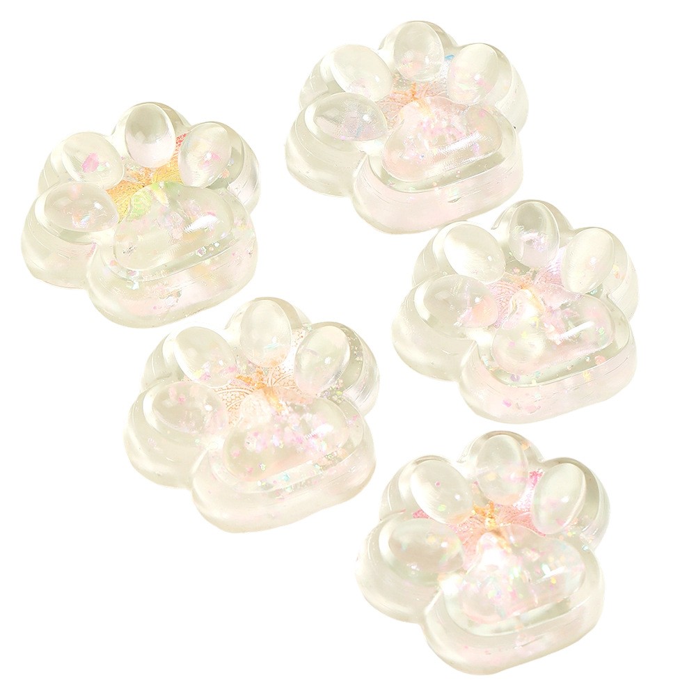 Jucarie Antistres Squishy, Flippy, Labuta de Pisica Pufoasa, cu Revenire Lenta, 7 x 6.5 cm, Model Fluturi, Multicolor [4]