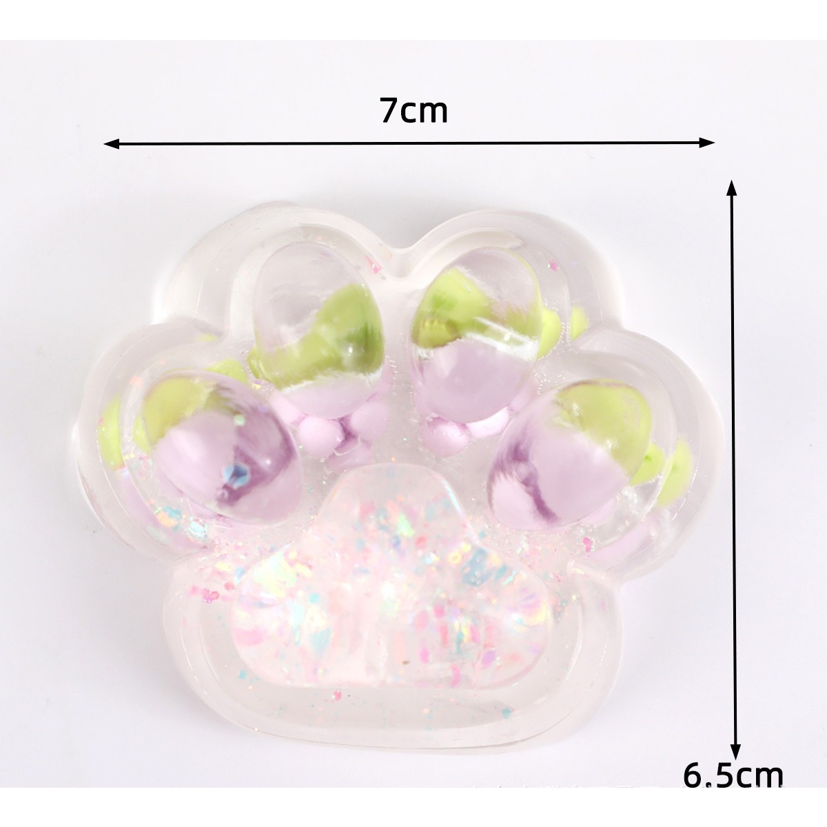 Jucarie Antistres Squishy, Flippy, cu Revenire Lenta, Labuta de Pisica Pufoasa, 7.5 cm, Ambalaj Transparent, Model 270524 Multicolor [2]