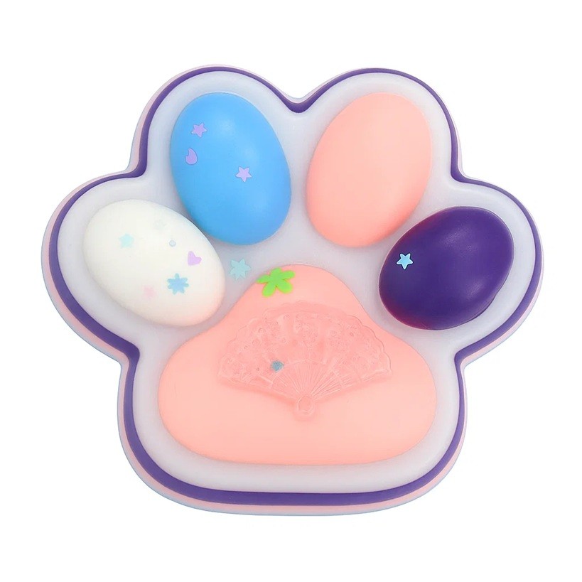 Jucării, copii și bebe - Jucarie Antistres Squishy, Flippy, cu Revenire Lenta, Squeeze Toys, Model Cat Paw, 12.5x10.5 cm, 220g, +3 Ani, din TPR, Model 1, Multicolor