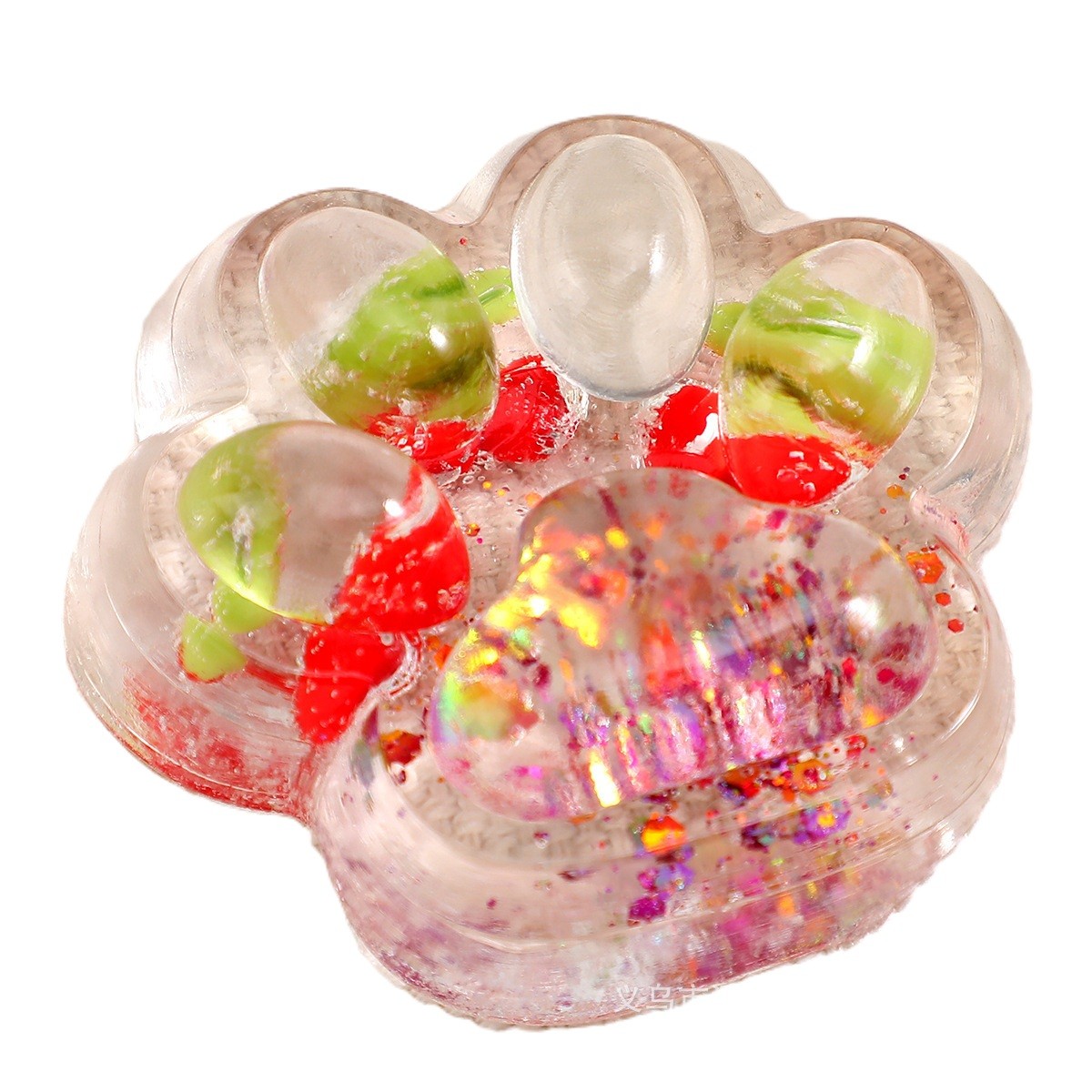 Jucării, copii și bebe - Jucarie Antistres Squishy, Flippy, cu Revenire Lenta, Labuta de Pisica Pufoasa, 7.5 cm, Ambalaj Transparent, Model 270523 Multicolor