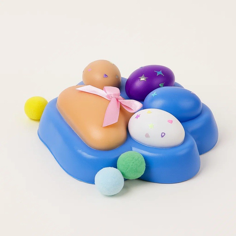 Jucarie Antistres Squishy, Flippy, cu Revenire Lenta, Squeeze Toys, Model Cat Paw, 12.5x10.5 cm, 220g, +3 Ani, din TPR, Model 7, Multicolor [2]