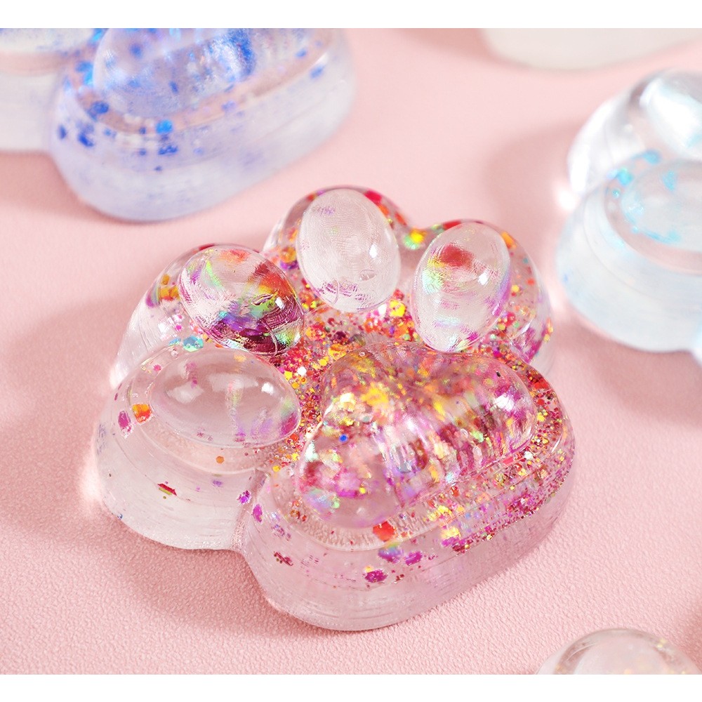 Jucarie Antistres Squishy, Flippy, Labuta de Pisica Pufoasa, cu Revenire Lenta, 7 x 6.5 cm, Model 270532, Multicolor [4]