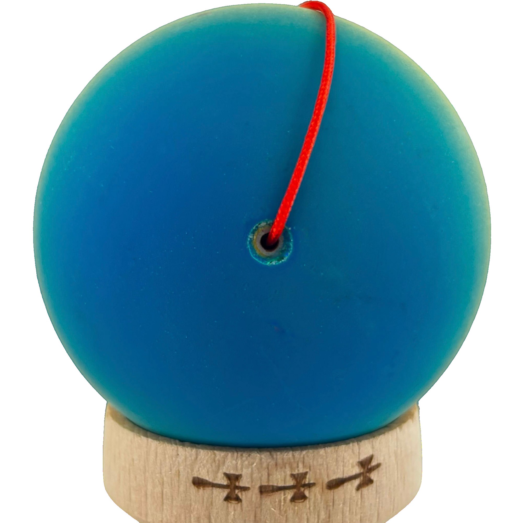 Kendama X Originala, Profesionala, Flippy, Big Cups V2, Rubber Grip cu Cupe Mari, Rulment Metalic cu Ata 55 cm, Gradient Albastru/Galben/Rosu [5]