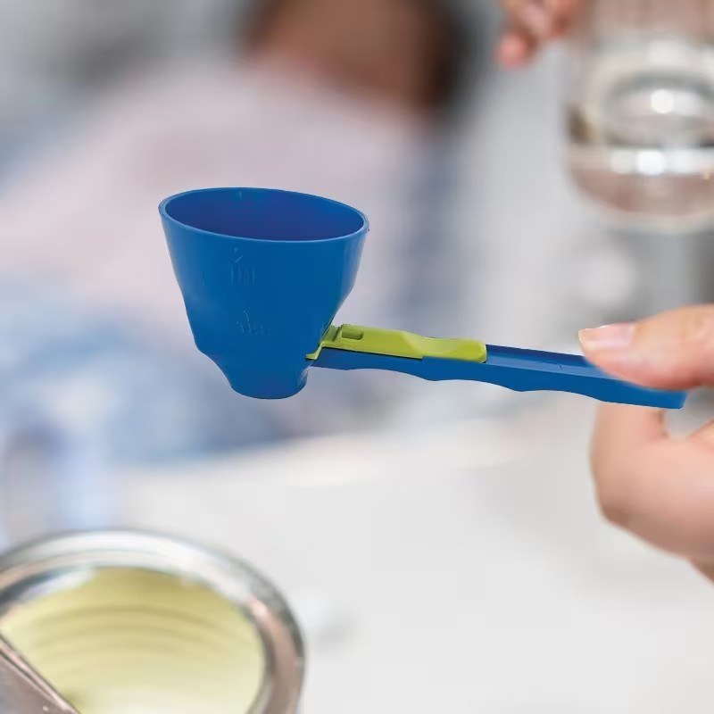 Lingura pentru Proteine, Flippy, Lingura cu Palnie Culisanta, Lingura Dozator pentru Lapte Praf si Suplimente, 12.5 cm, Albastru [5]