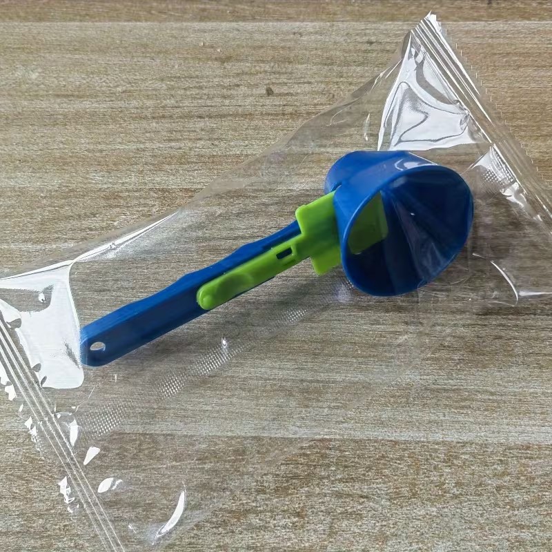Lingura pentru Proteine, Flippy, Lingura cu Palnie Culisanta, Lingura Dozator pentru Lapte Praf si Suplimente, 12.5 cm, Albastru [7]