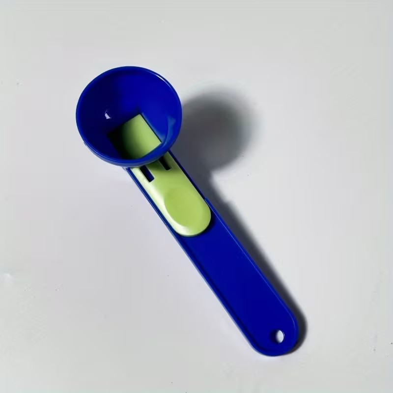 Lingura pentru Proteine, Flippy, Lingura cu Palnie Culisanta, Lingura Dozator pentru Lapte Praf si Suplimente, 12.5 cm, Albastru [6]