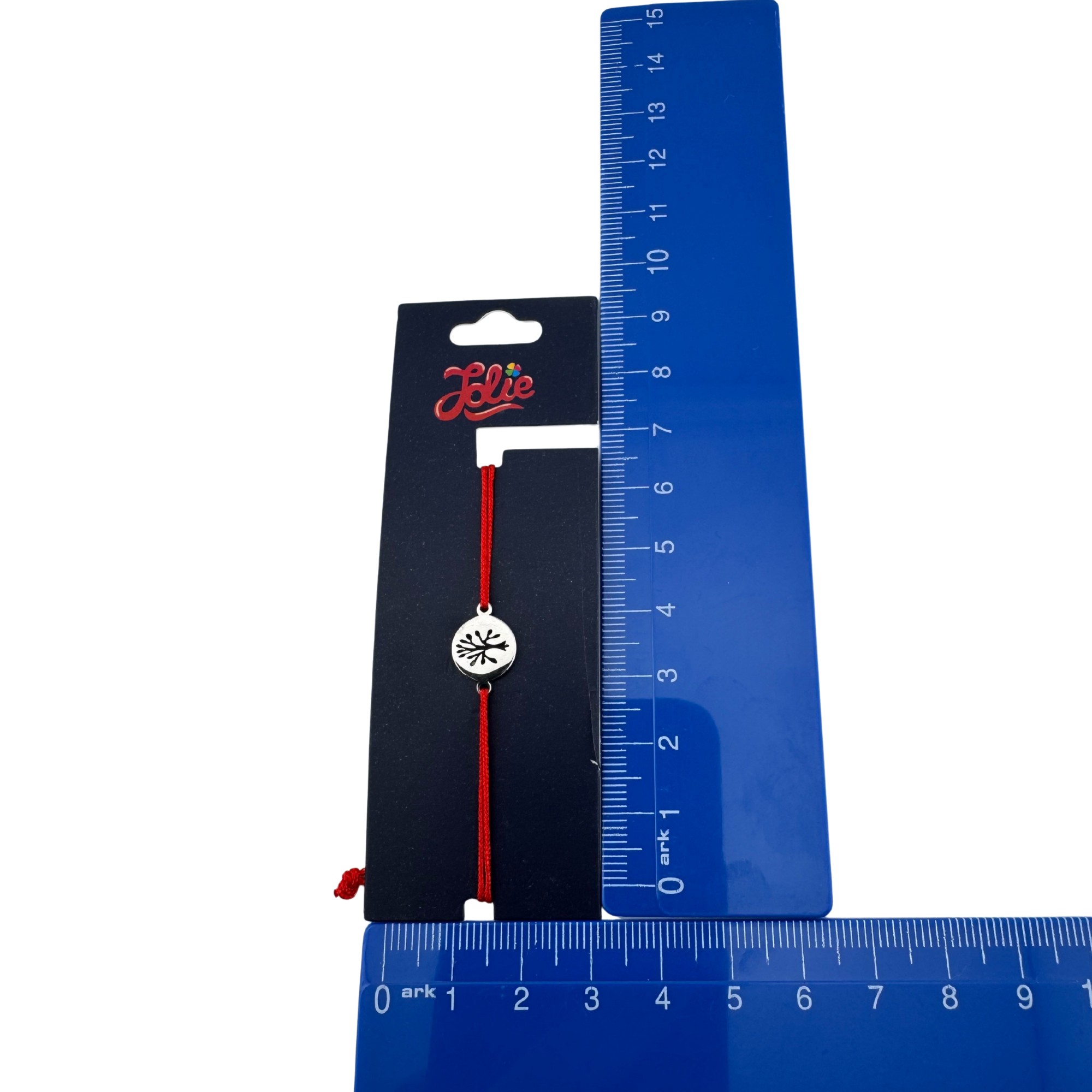 Martisor Bratara din Inox pentru Copii, Jolie, Textil si Inox, Snur Rosu, Model Banut, Argintiu [3]