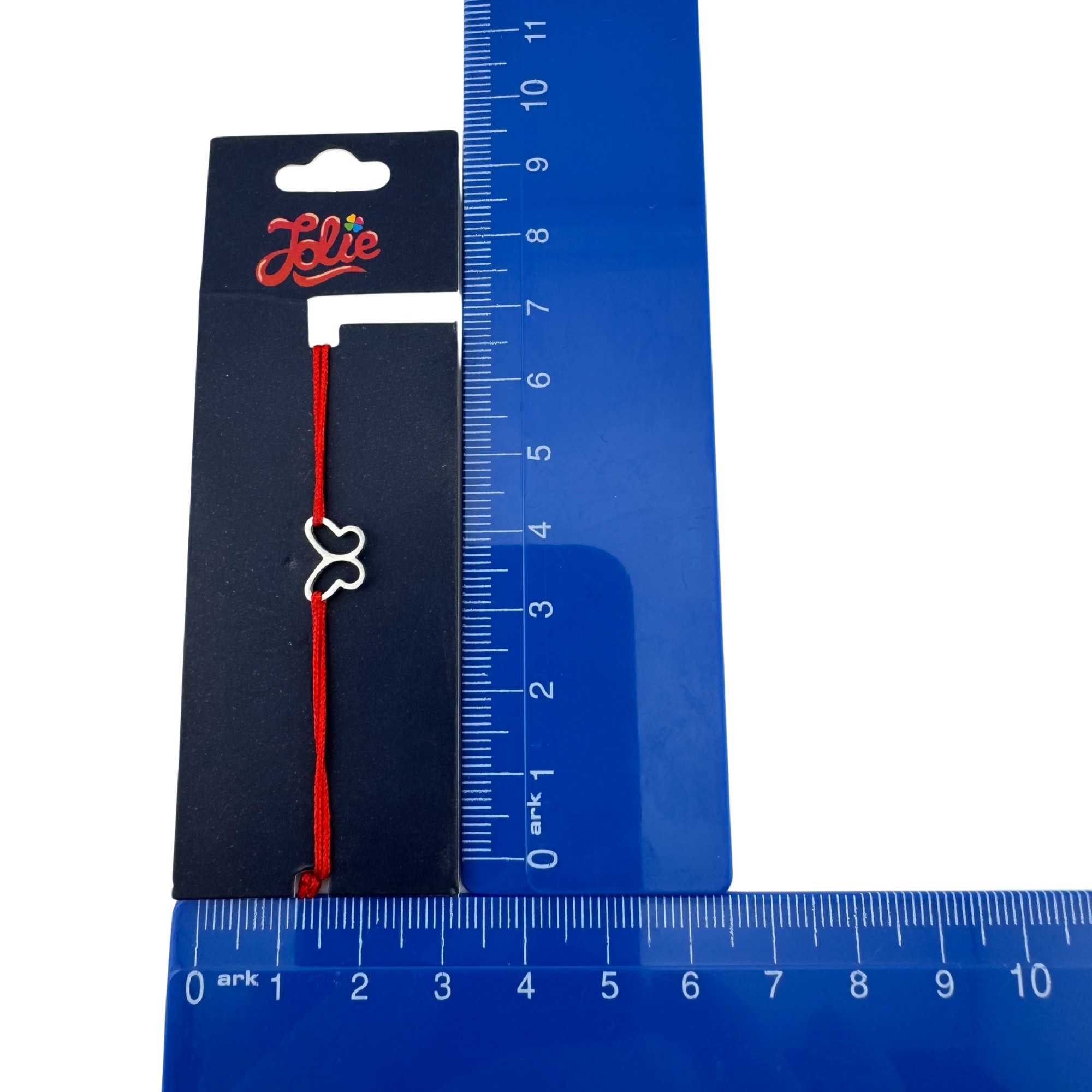 Martisor Bratara din Inox pentru Copii, Jolie, Textil si Inox, Snur Rosu, Model Fluture Gol, Argintiu [3]