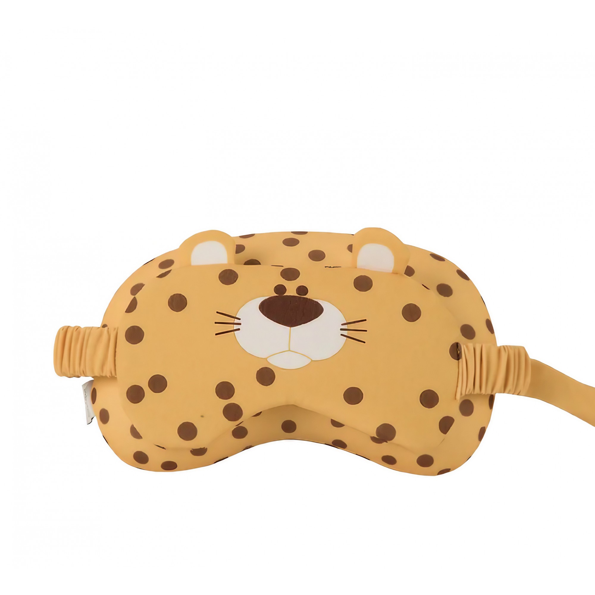 Articole sportive - Masca de dormit, Flippy, 2 in 1, cu Tetiera, din Particule de Spuma si Bumbac, Model Leopard ,Portocaliu