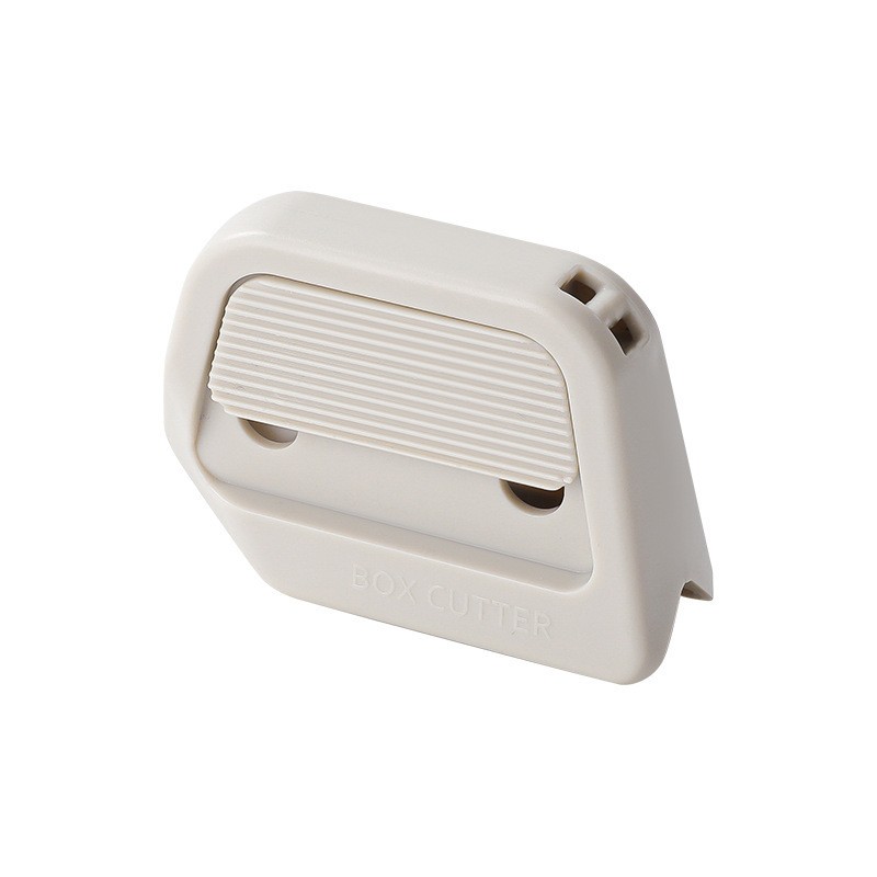 Pentru Casa si Camping - Cutter Portabil, Flippy, din ABS, Magnetic, Lama Ceramica, Autoretractabila, Universal, Alb