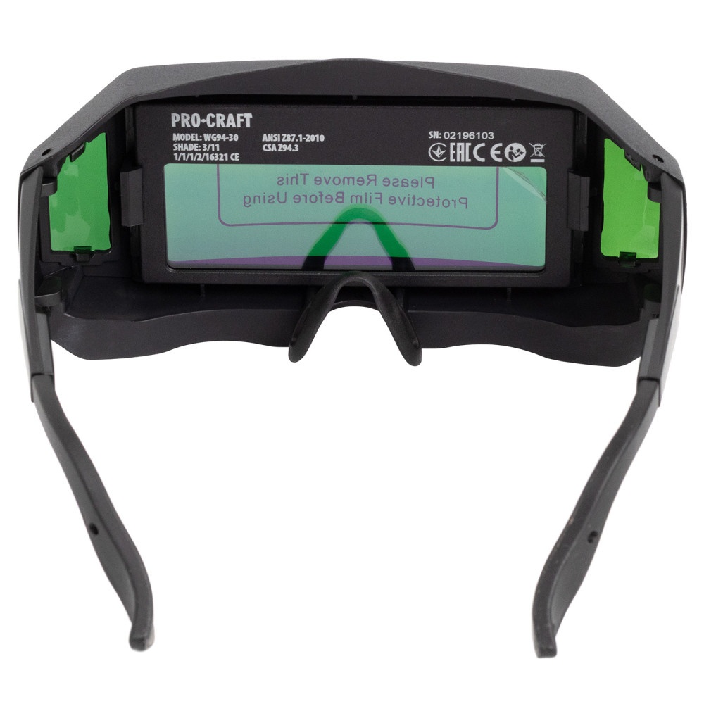 Ochelari de sudura PROCRAFT WG94-30, intunecare automata, DIN 11, camp vizual 94 x 30 mm [5]