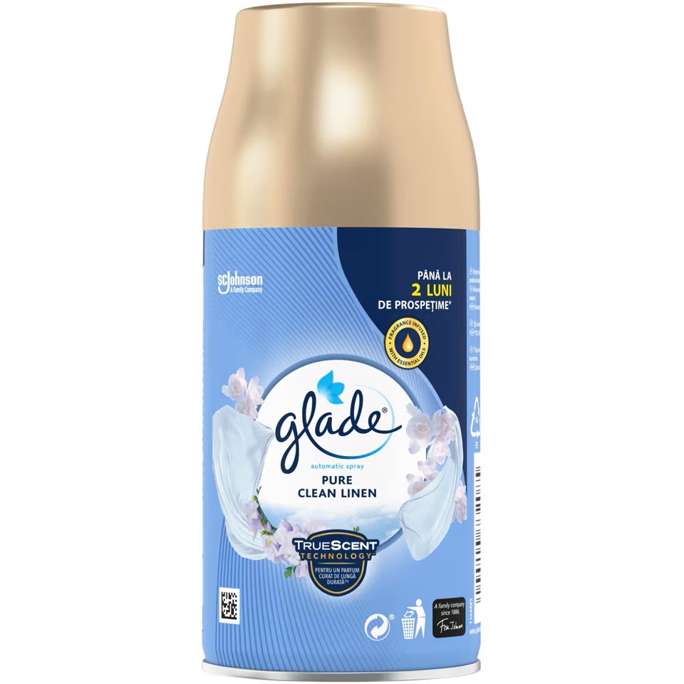 Detergenți și soluții de curățenie - Odorizant, Glade, Camera Rezerva 269 ml Clean Linen