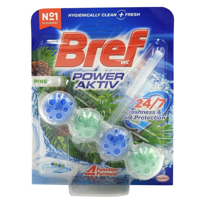 Detergenți și soluții de curățenie - Odorizant WC, Bref, Bile Power Aktiv 50 g Pin
