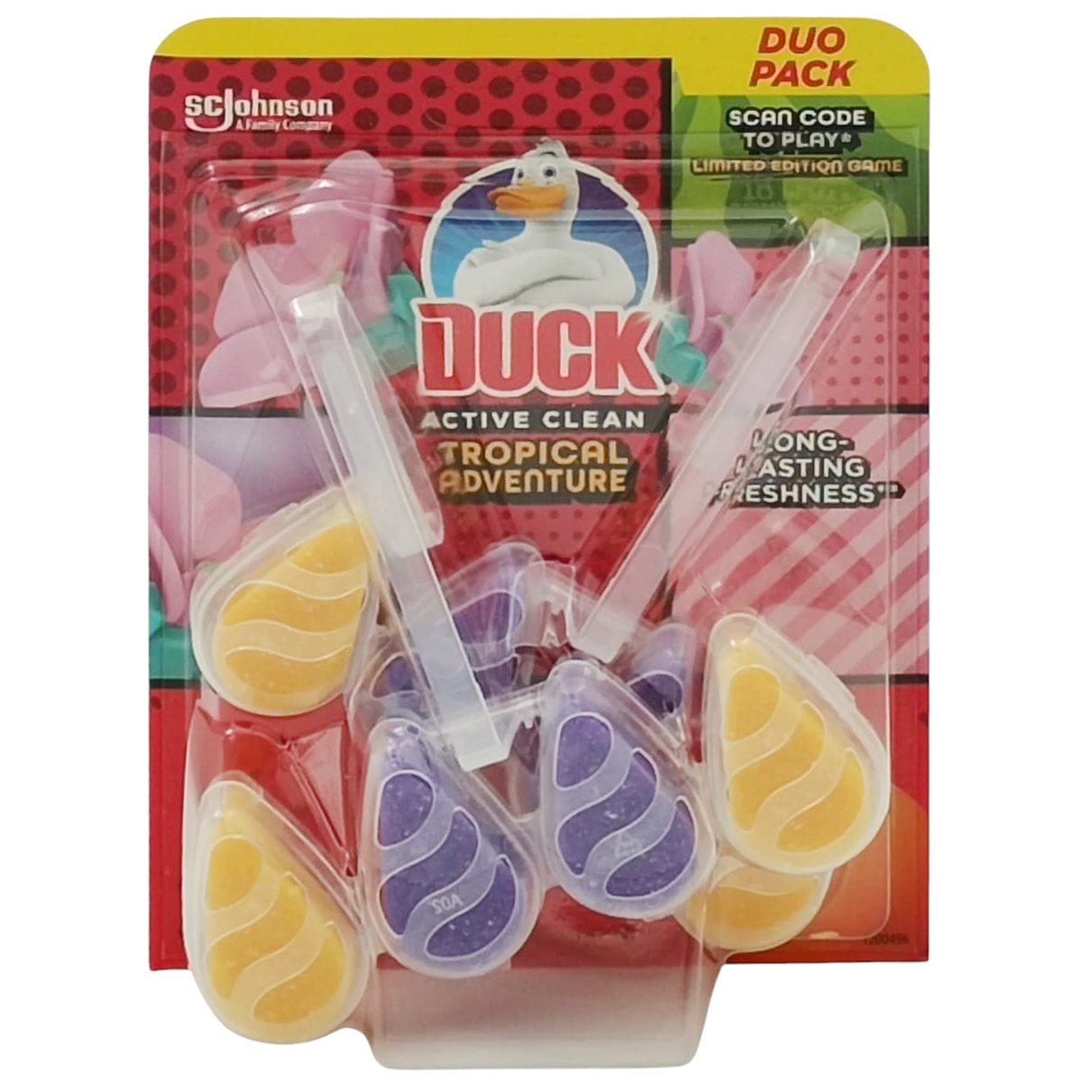 Detergenți și soluții de curățenie - Odorizant WC, Duck, 2 X 38.6 g Tropical Adventure